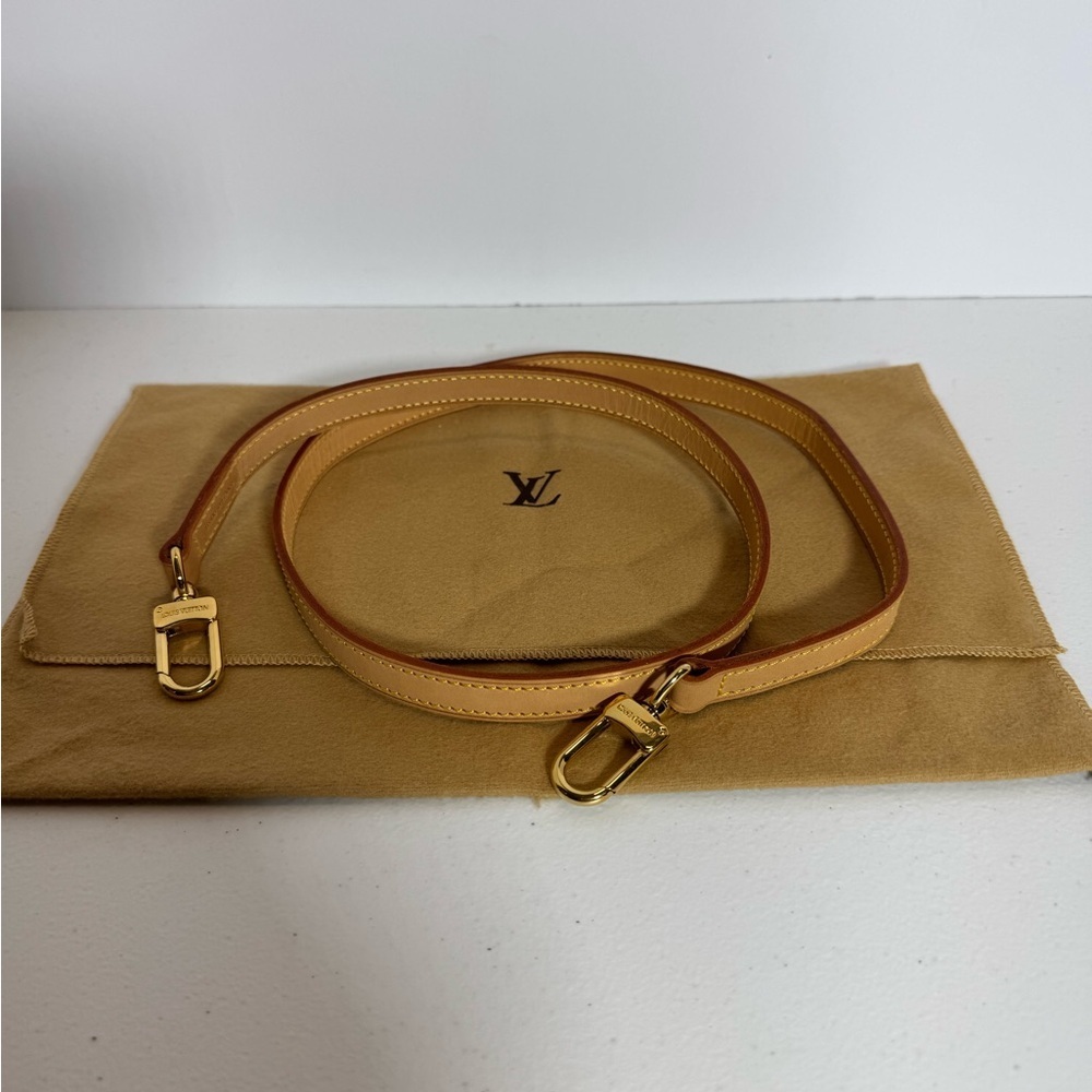 Louis Vuitton Tan Leather Strap with Gold Clasp